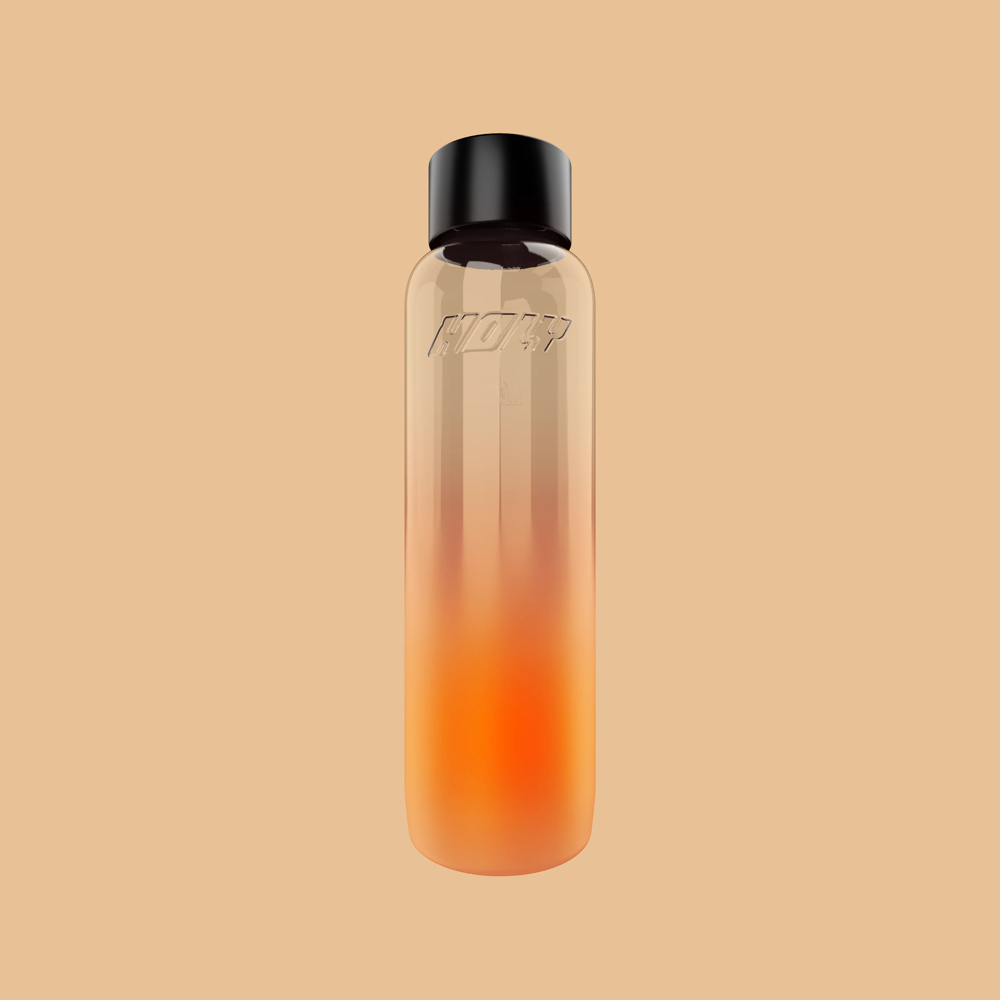 Glasflasche - Orange